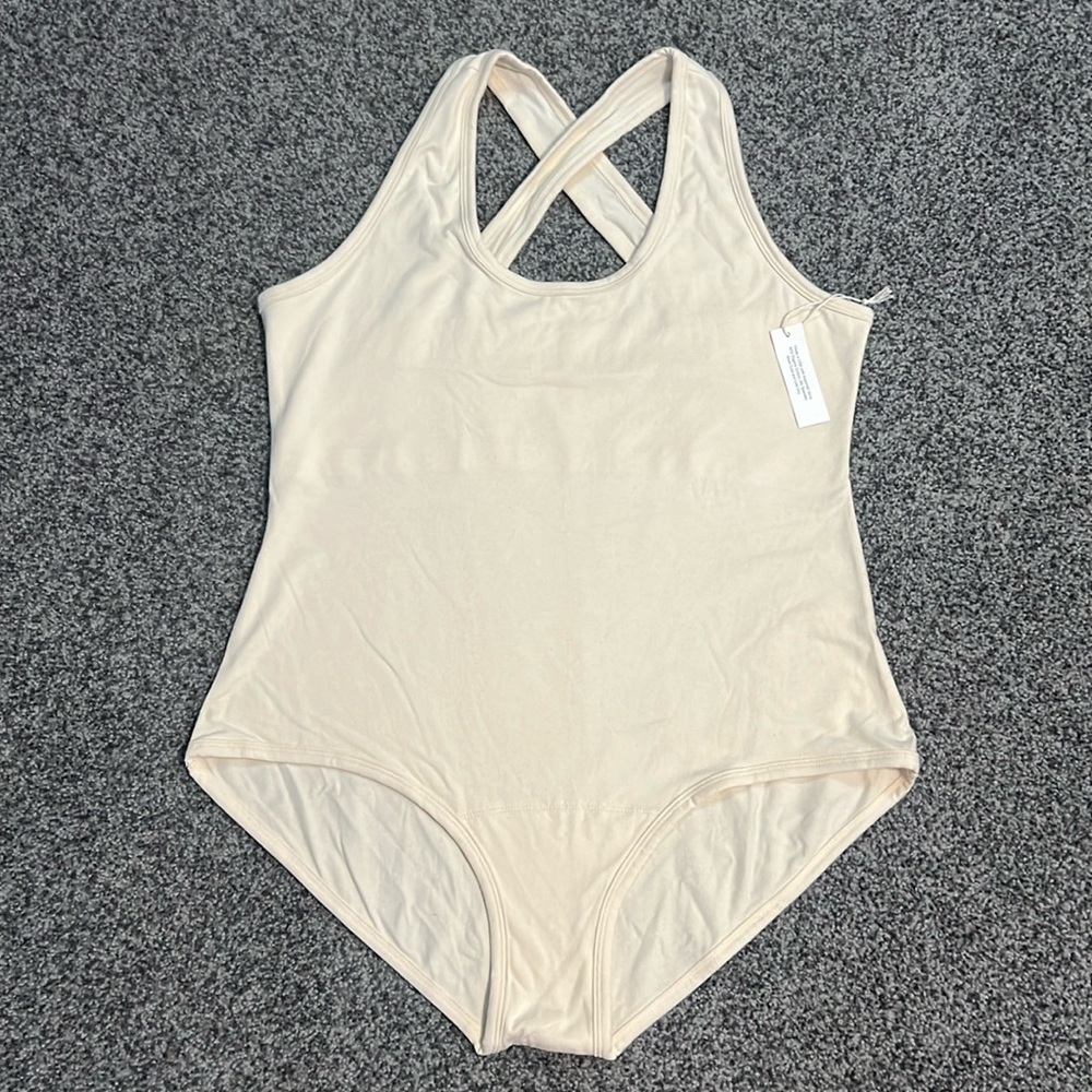 ARQ Cleo Leo Women's Cream Bodysuit Size 4X NWT